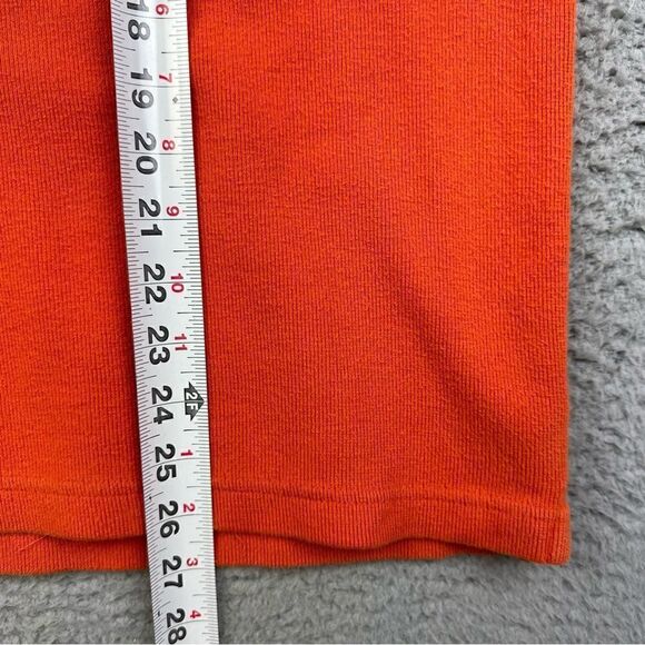 Chaps Sweater Mens Medium Orange‎ 1/4 Zip Cotton Mock Neck Business Casual - Picture 10 of 14